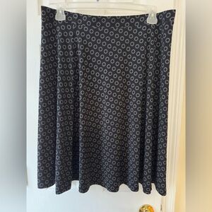 George Navy and White Patterned A-Line Skirt
